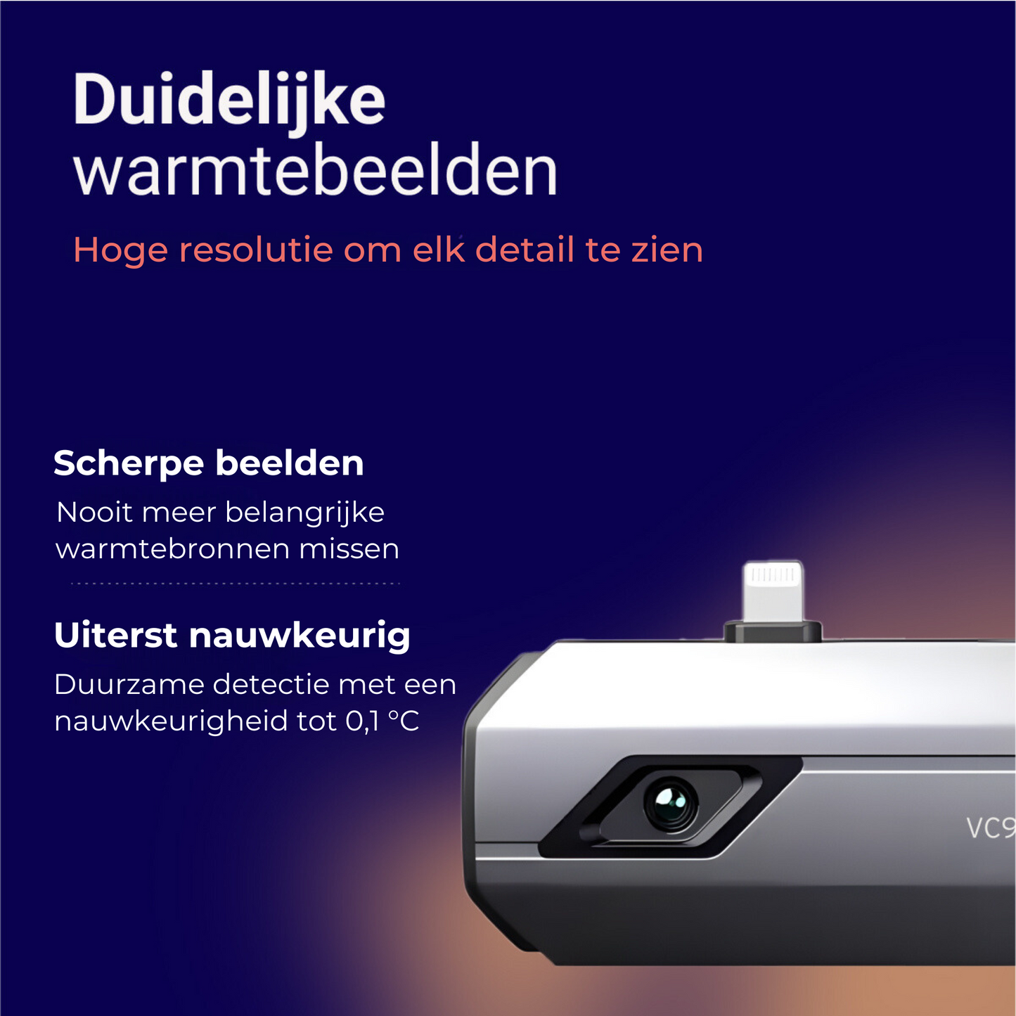 Warmtebeeldcamera VC910 Geschikt voor iPhone