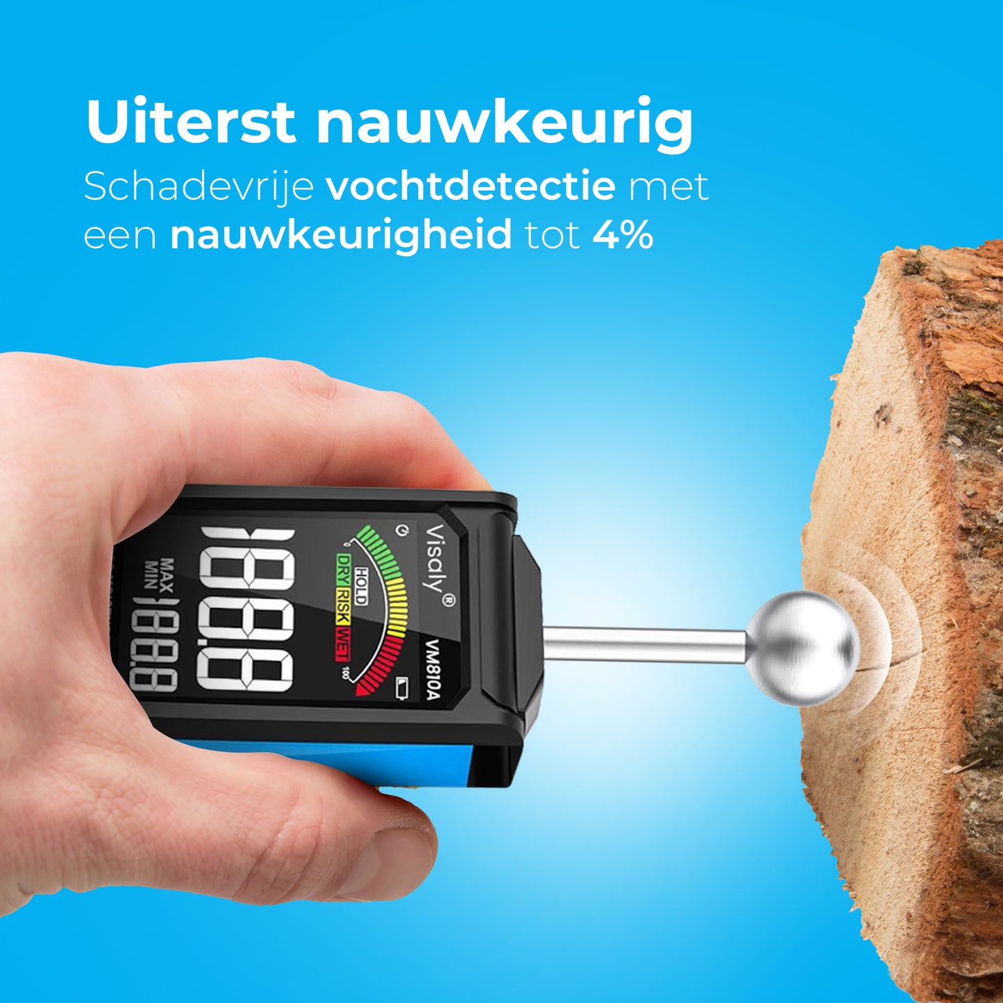 Pinless Vochtmeter VM810A Pro
