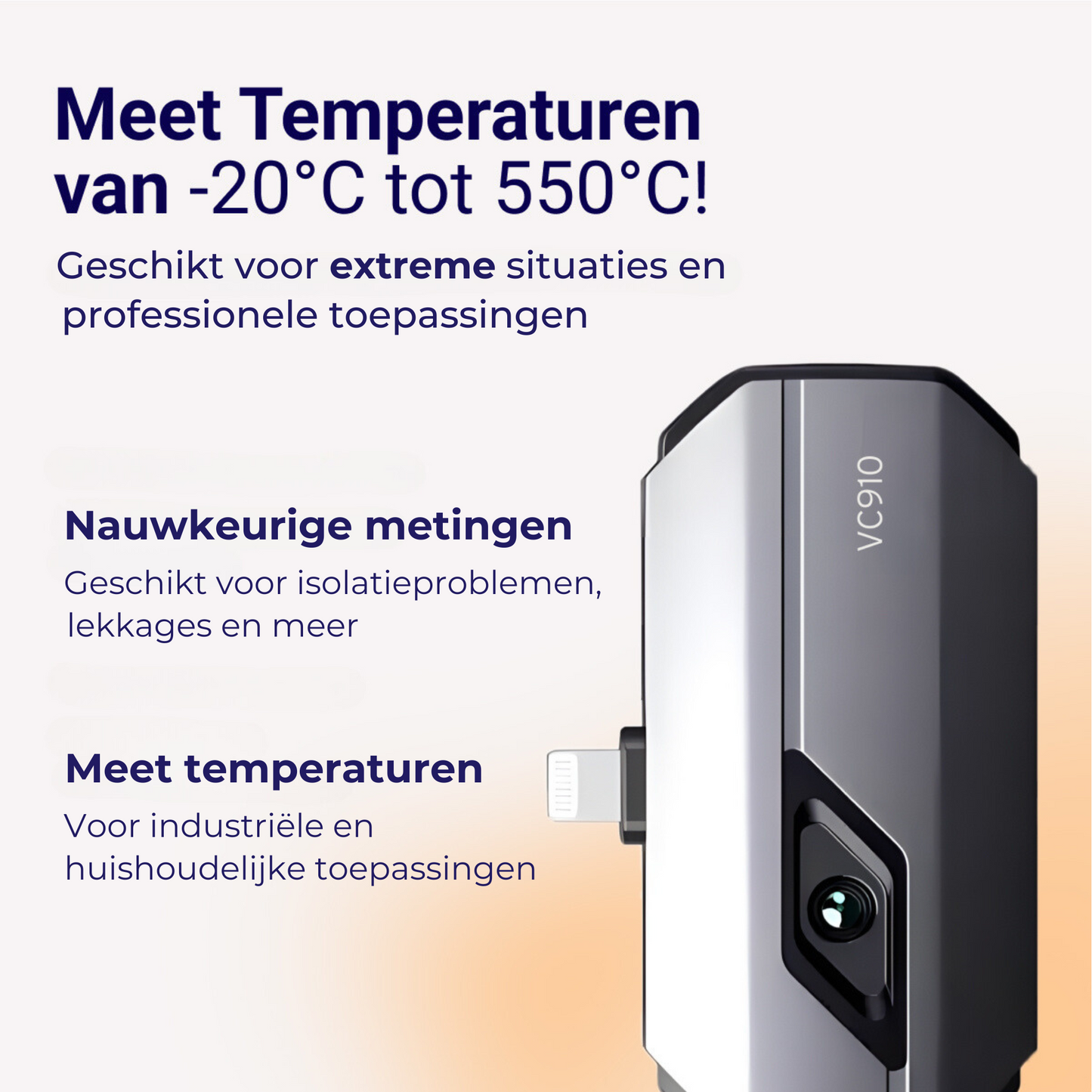 Warmtebeeldcamera VC910 Geschikt voor iPhone