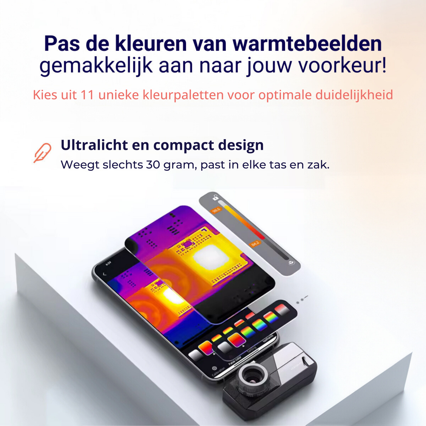 Warmtebeeldcamera VC910A Pro Geschikt voor Android en Windows