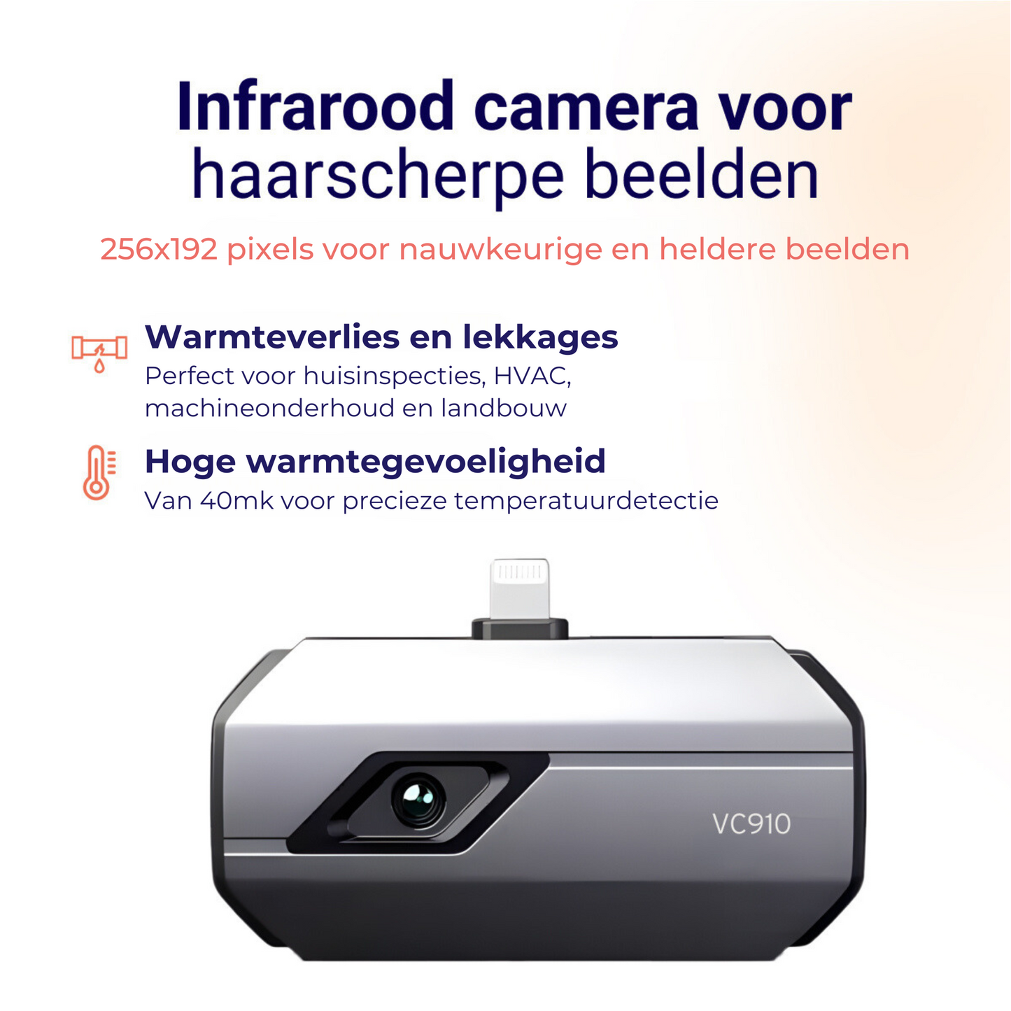 Warmtebeeldcamera VC910 Geschikt voor iPhone
