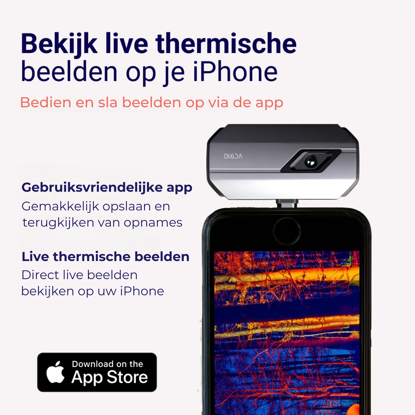 Warmtebeeldcamera VC910 Geschikt voor iPhone