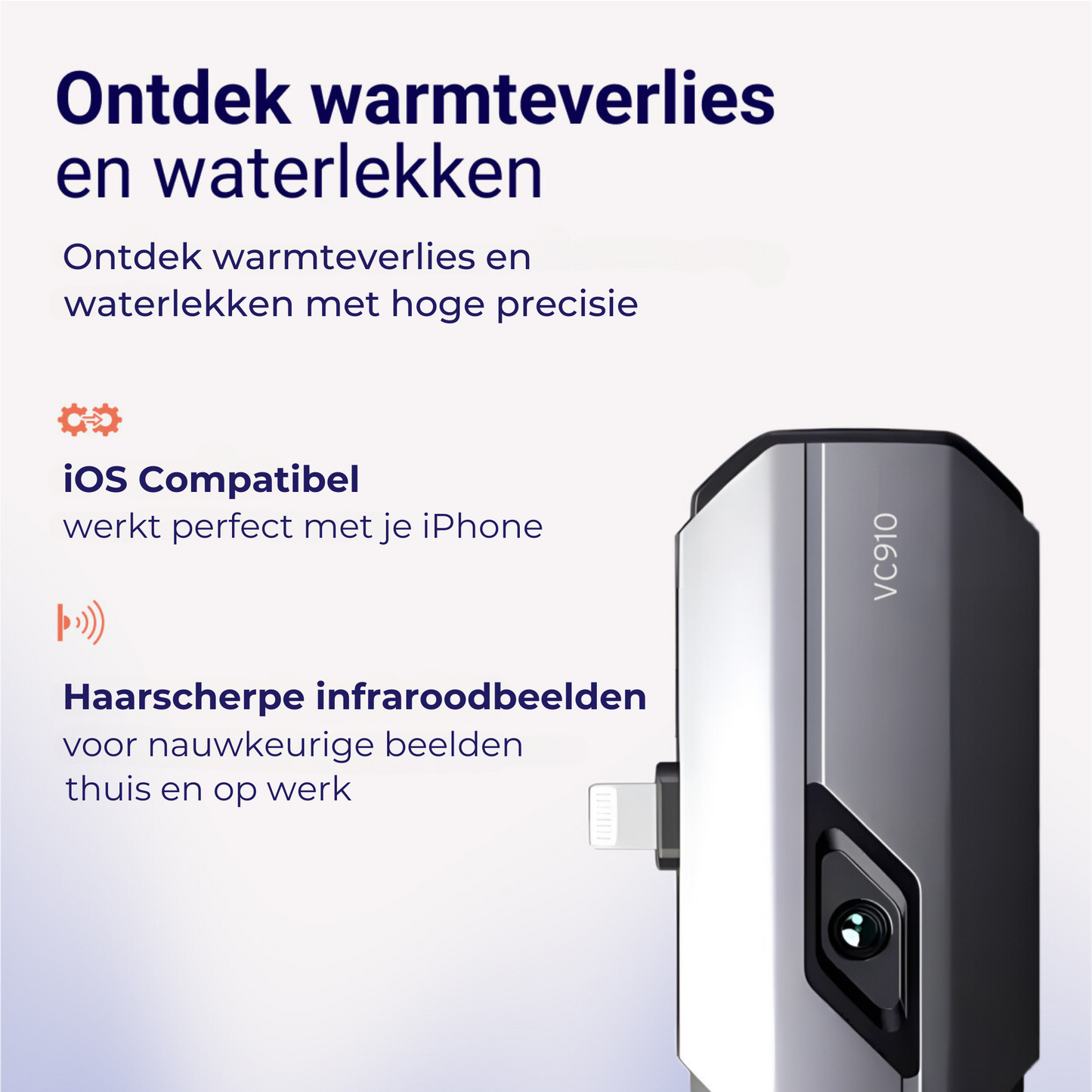 Warmtebeeldcamera VC910 Geschikt voor iPhone