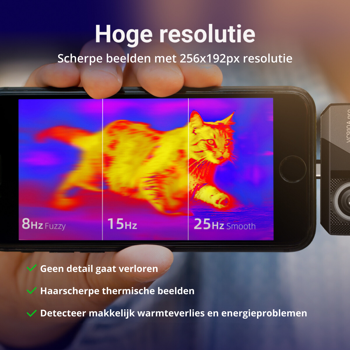 Warmtebeeldcamera VC910A Pro Geschikt voor Android en Windows