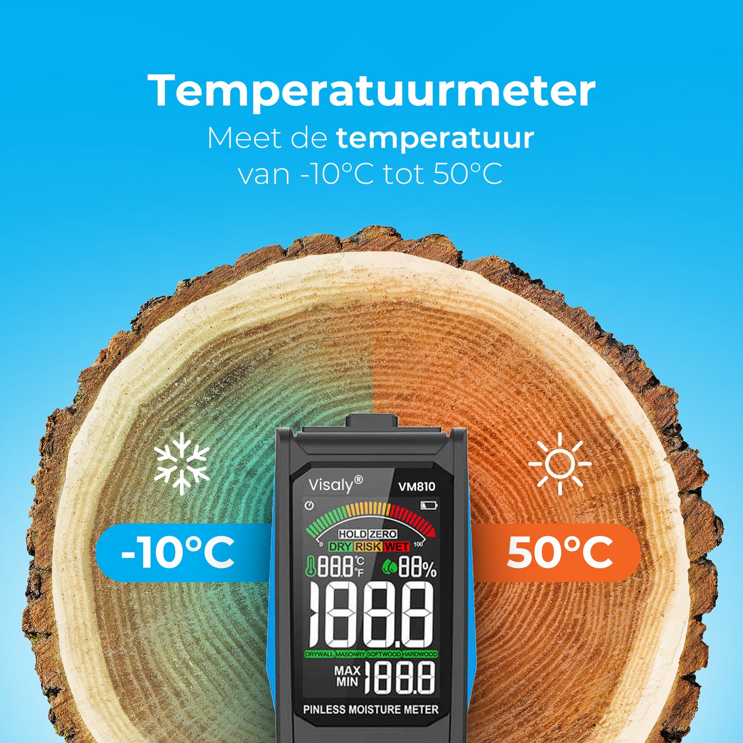 Pinless Vochtmeter VM810