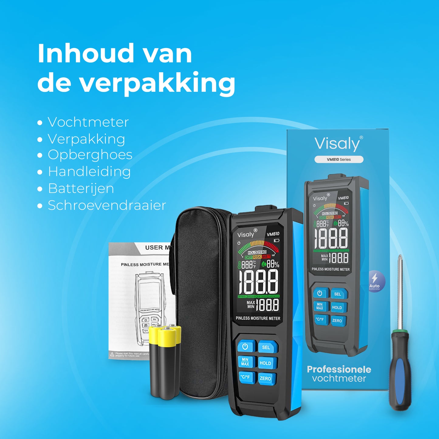 Pinless Vochtmeter VM810